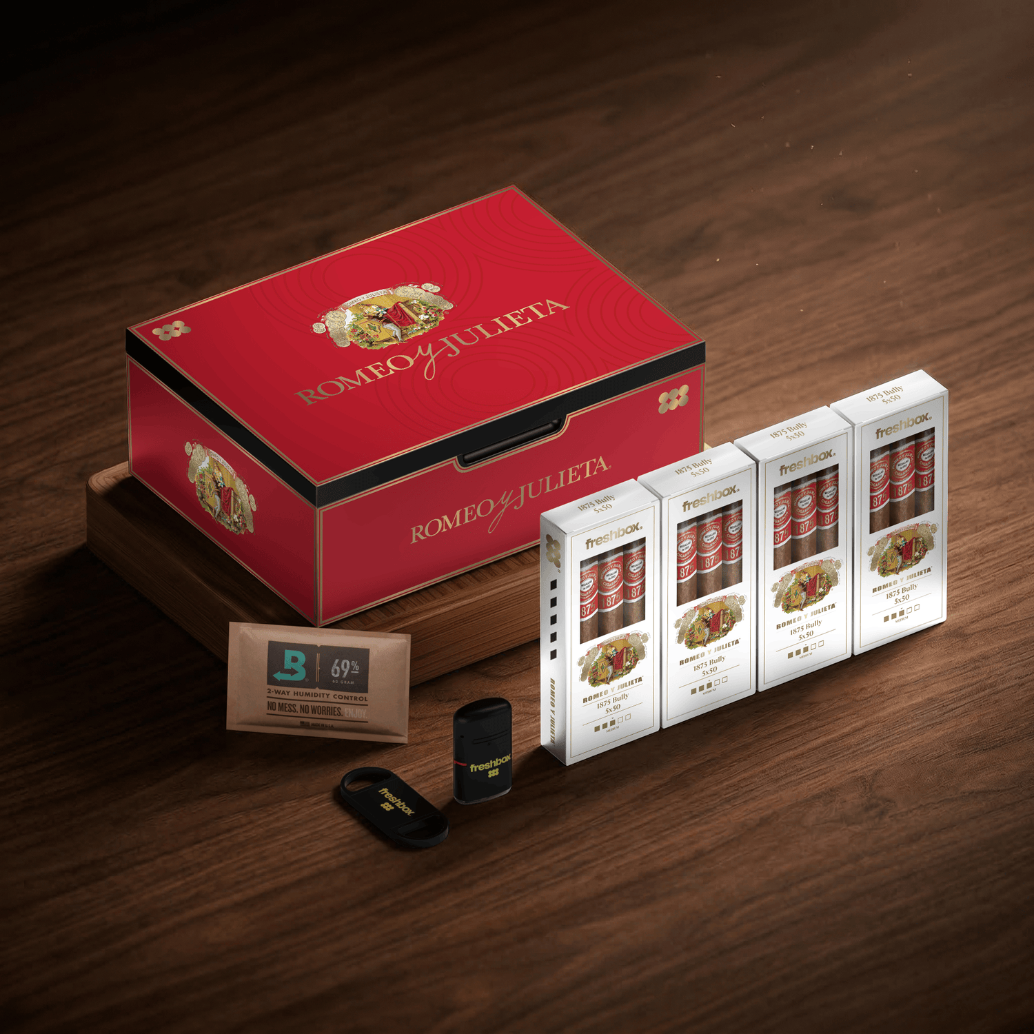FreshBox™ Romeo y Julieta 1875 Edition Humidor Starter Kit