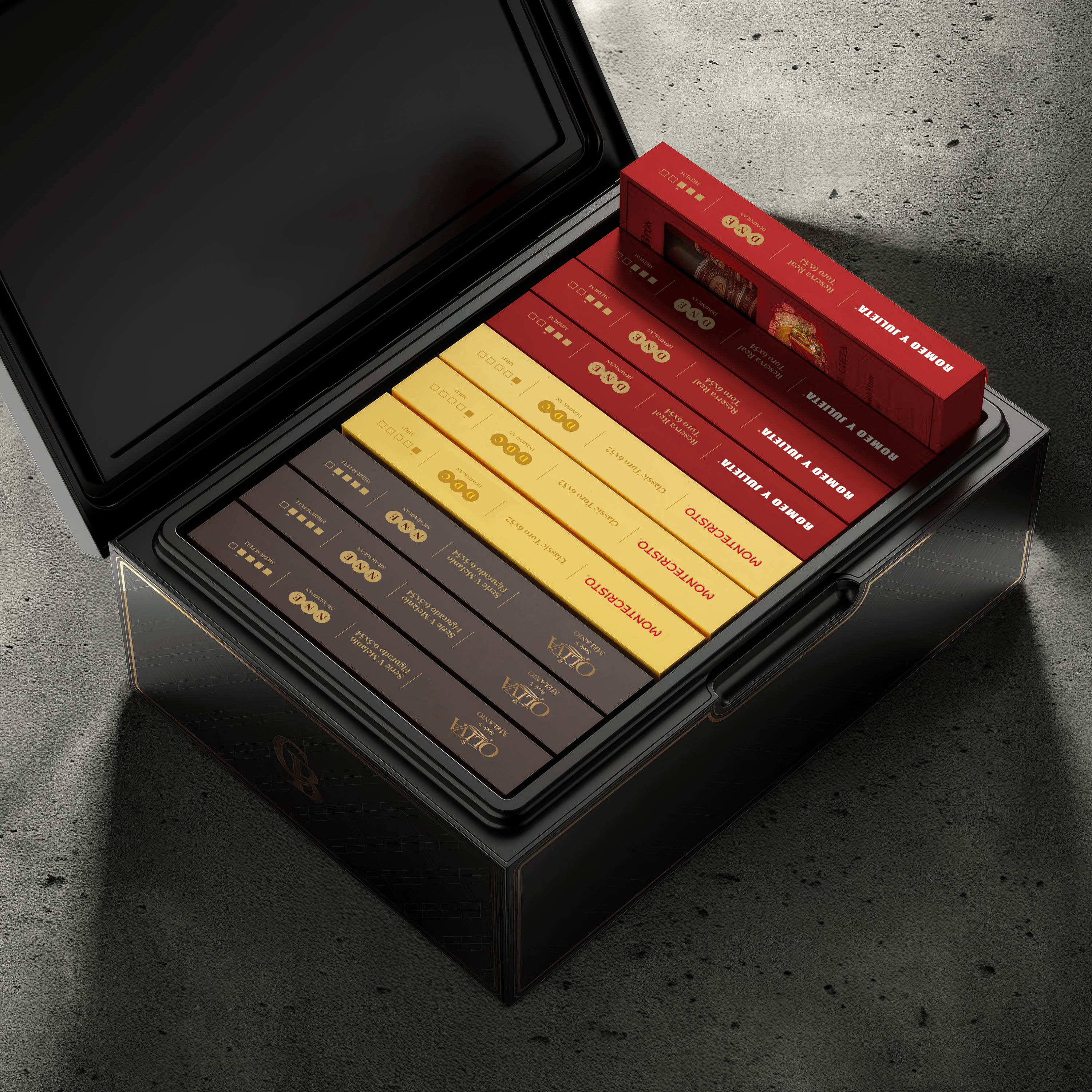 FreshBox Starter Kit — open showing curated cigars inside