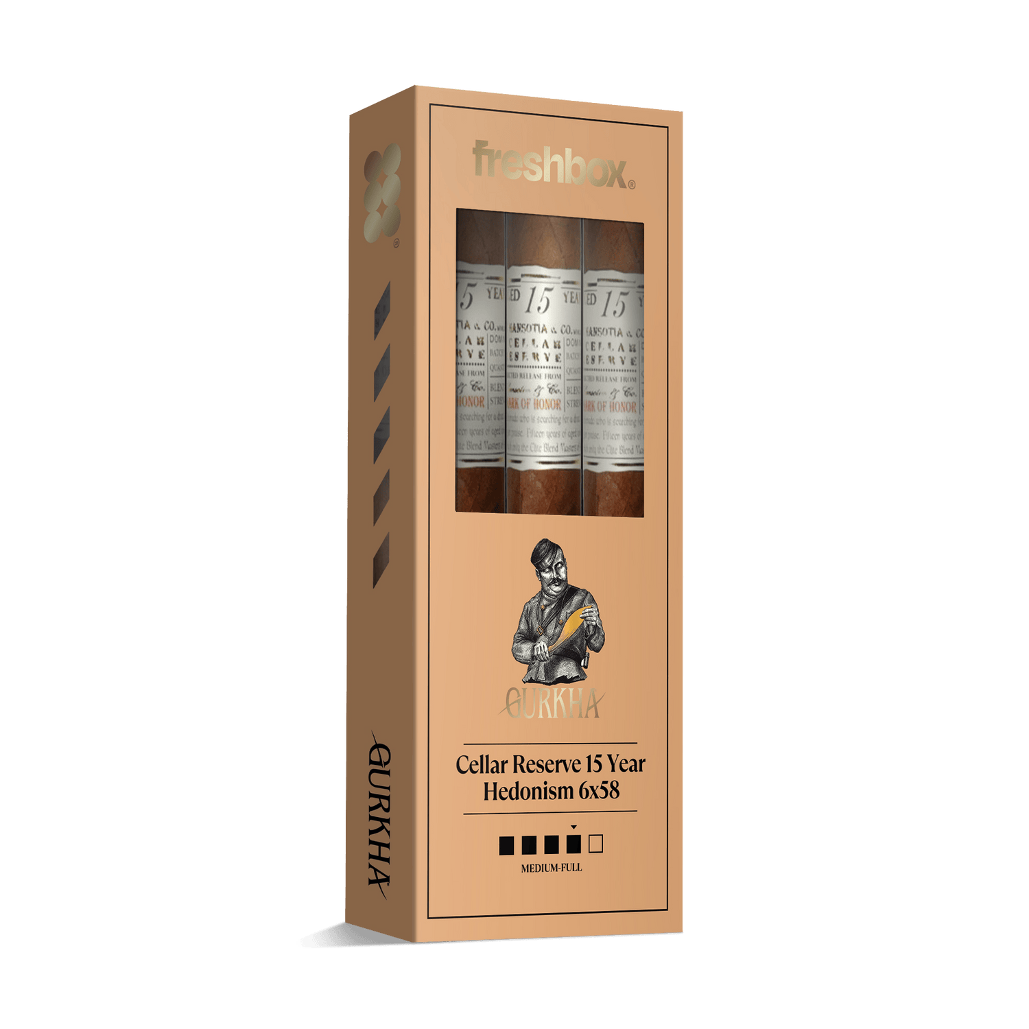 Gurkha Cellar Reserve 15 Year Hedonism 6x58 FreshBox | 3-Pack