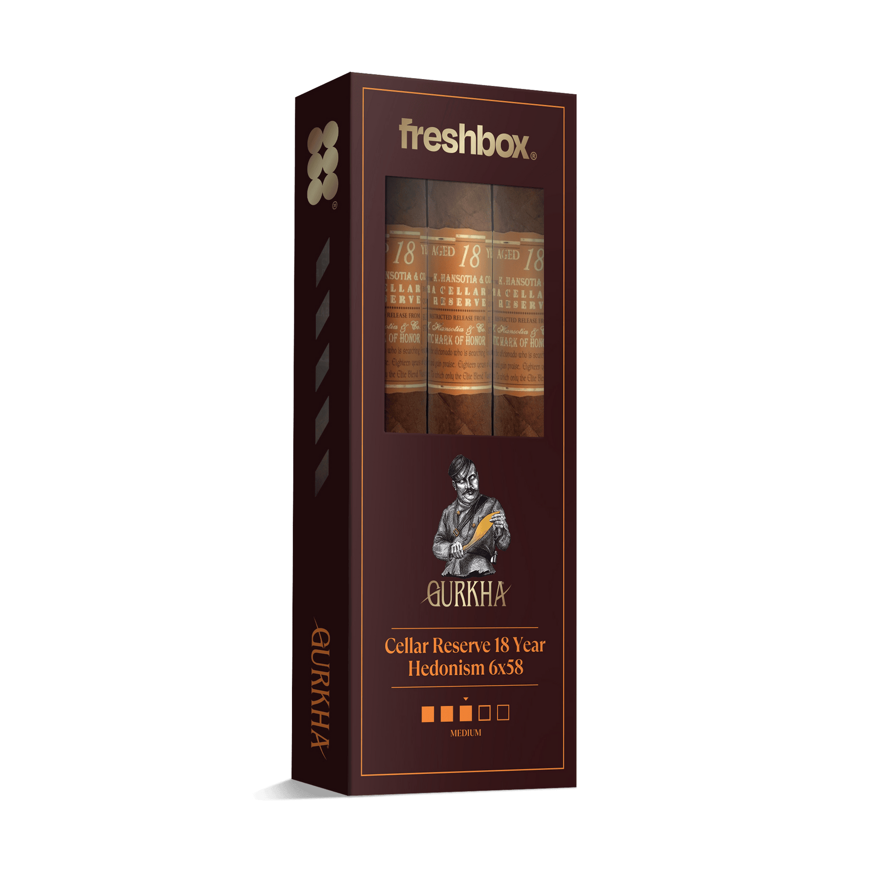 Gurkha Cellar Reserve 18 Year Hedonism 6x58 FreshBox | 3-Pack
