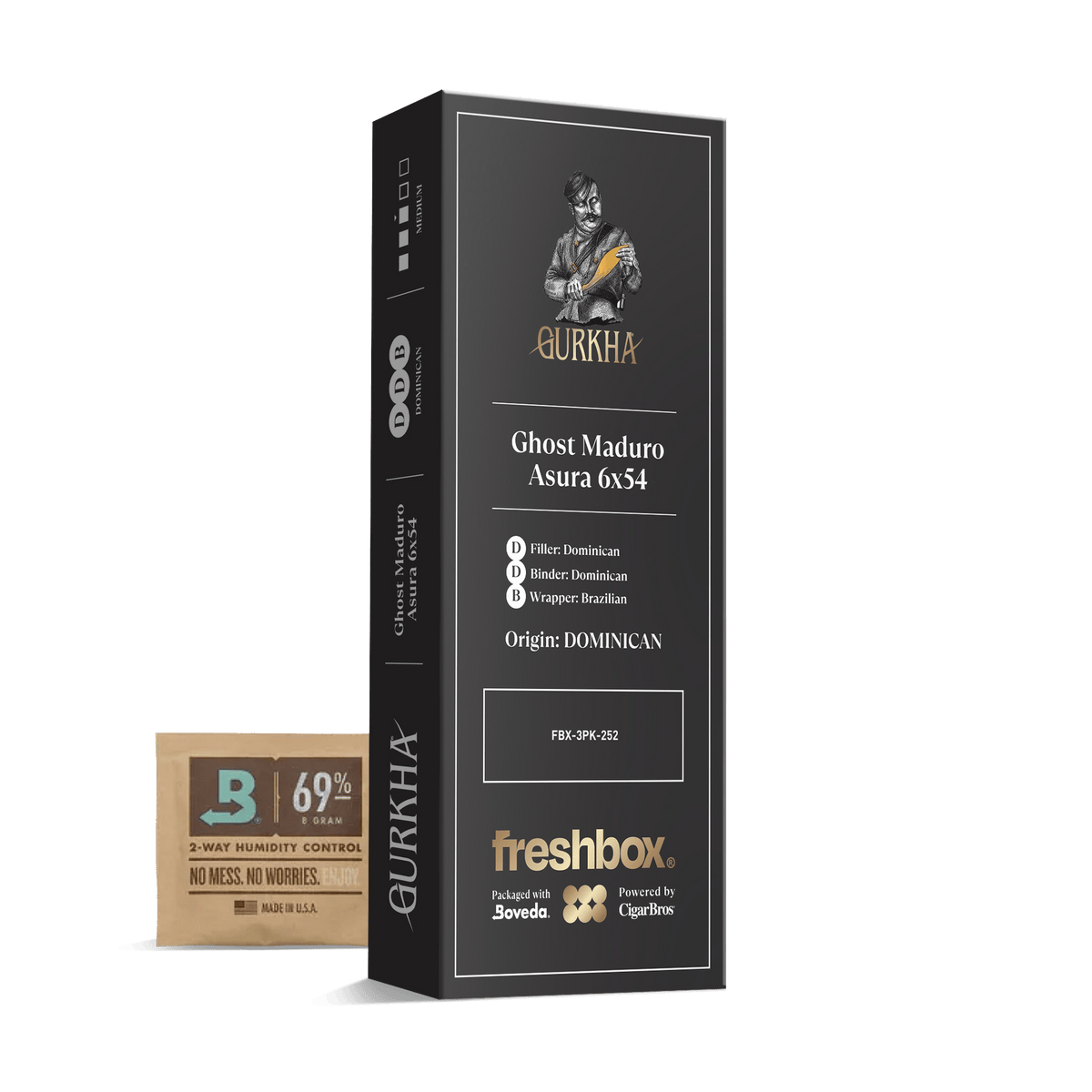 Gurkha Ghost Maduro Asura 6x54 FreshBox | 3-Pack