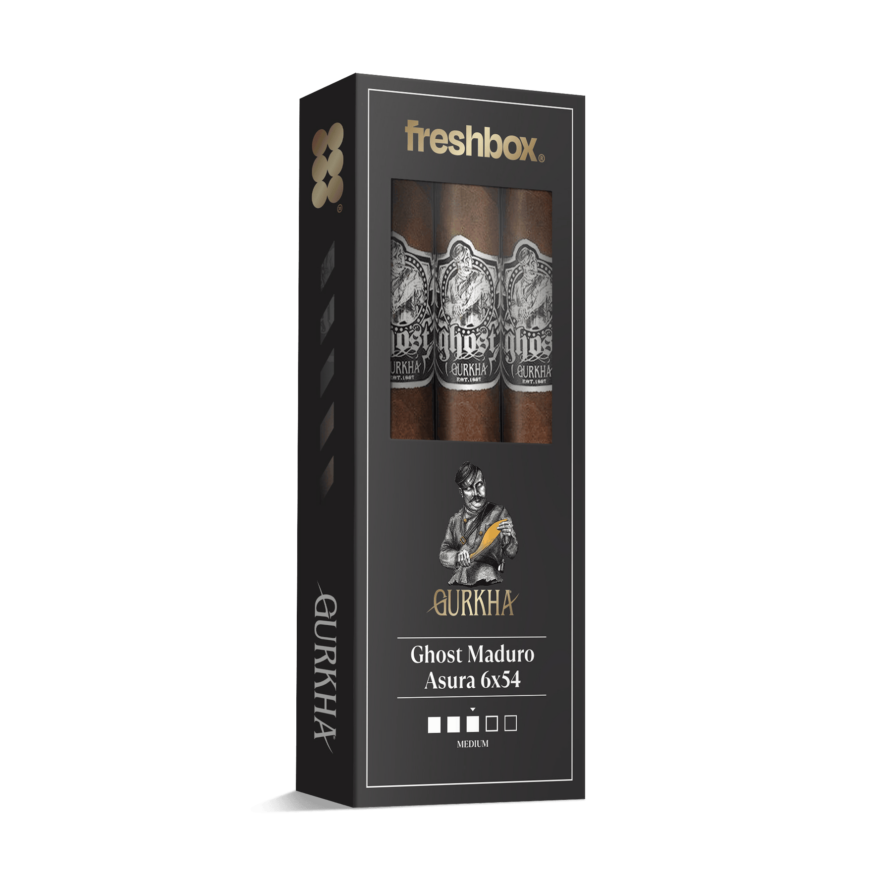 Gurkha Ghost Maduro Asura 6x54 FreshBox | 3-Pack