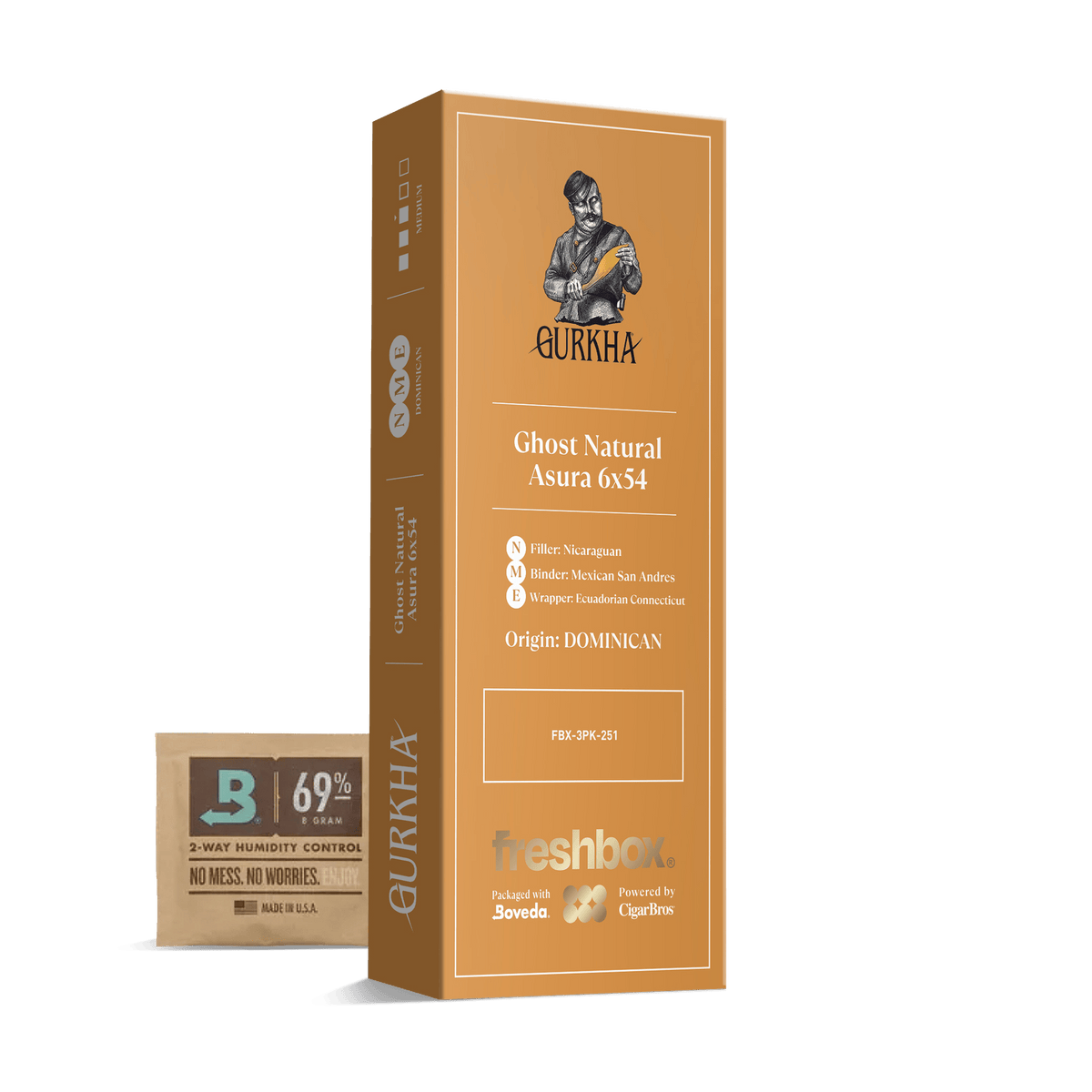 Gurkha Ghost Natural Asura 6x54 FreshBox | 3-Pack