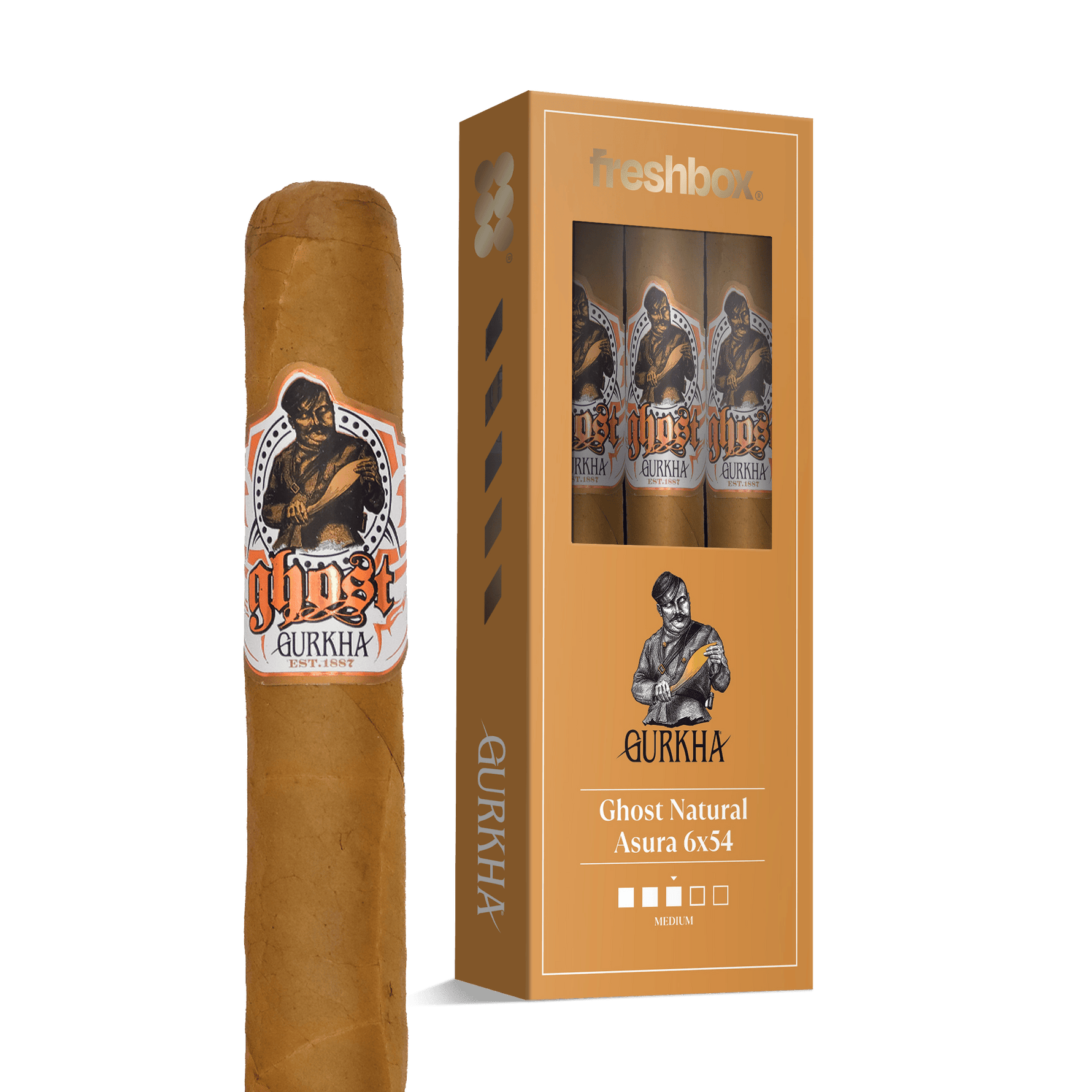 Gurkha Ghost Natural Asura 6x54 FreshBox | 3-Pack