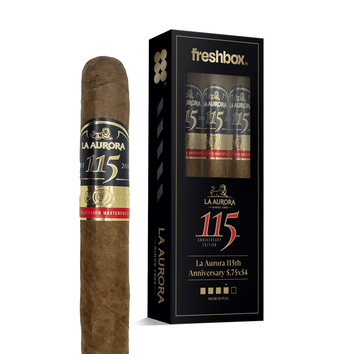 La Aurora 115th Anniversary 5.75x54 FreshBox | 3-Pack