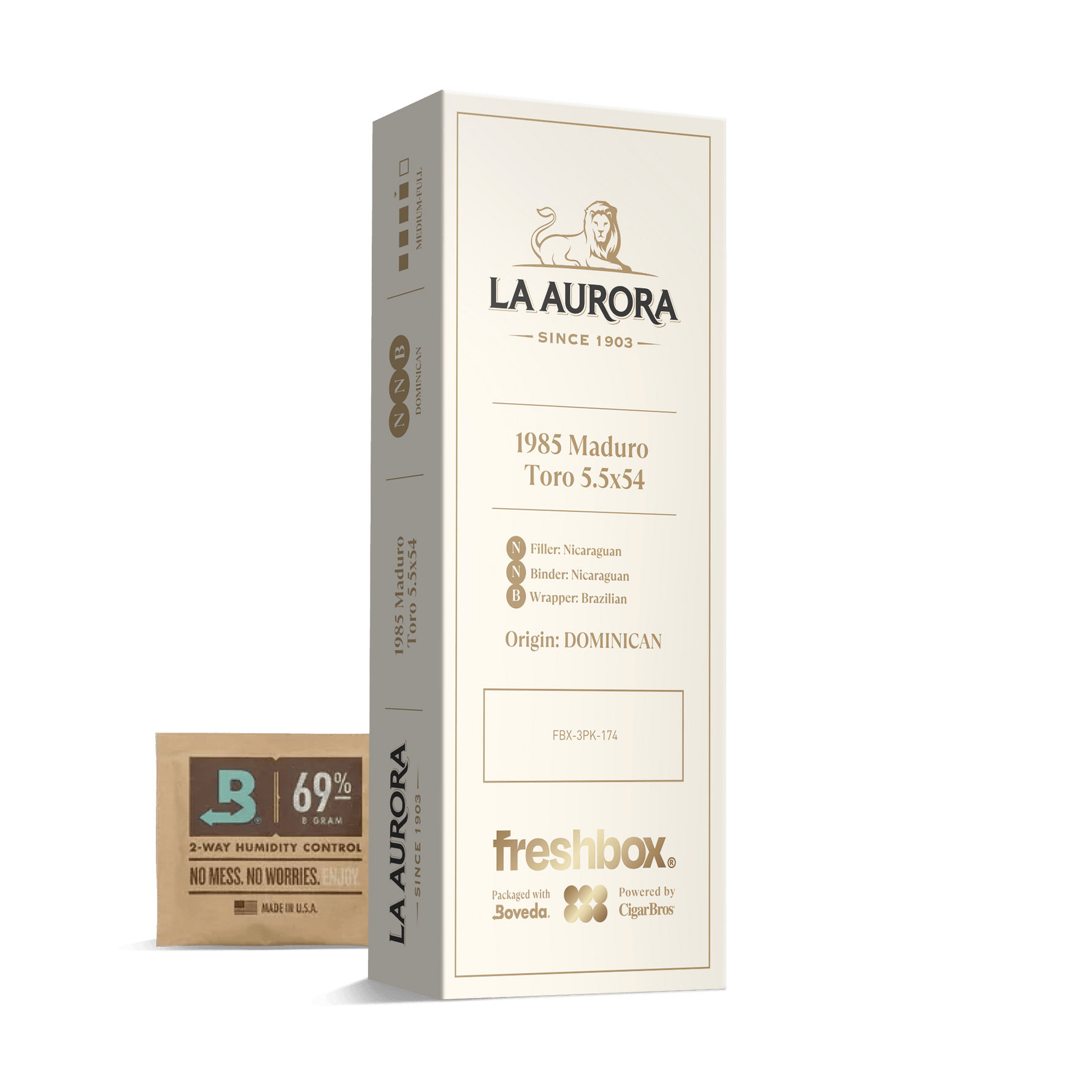 La Aurora 1985 Maudro Toro 5.5x54 FreshBox | 3-Pack