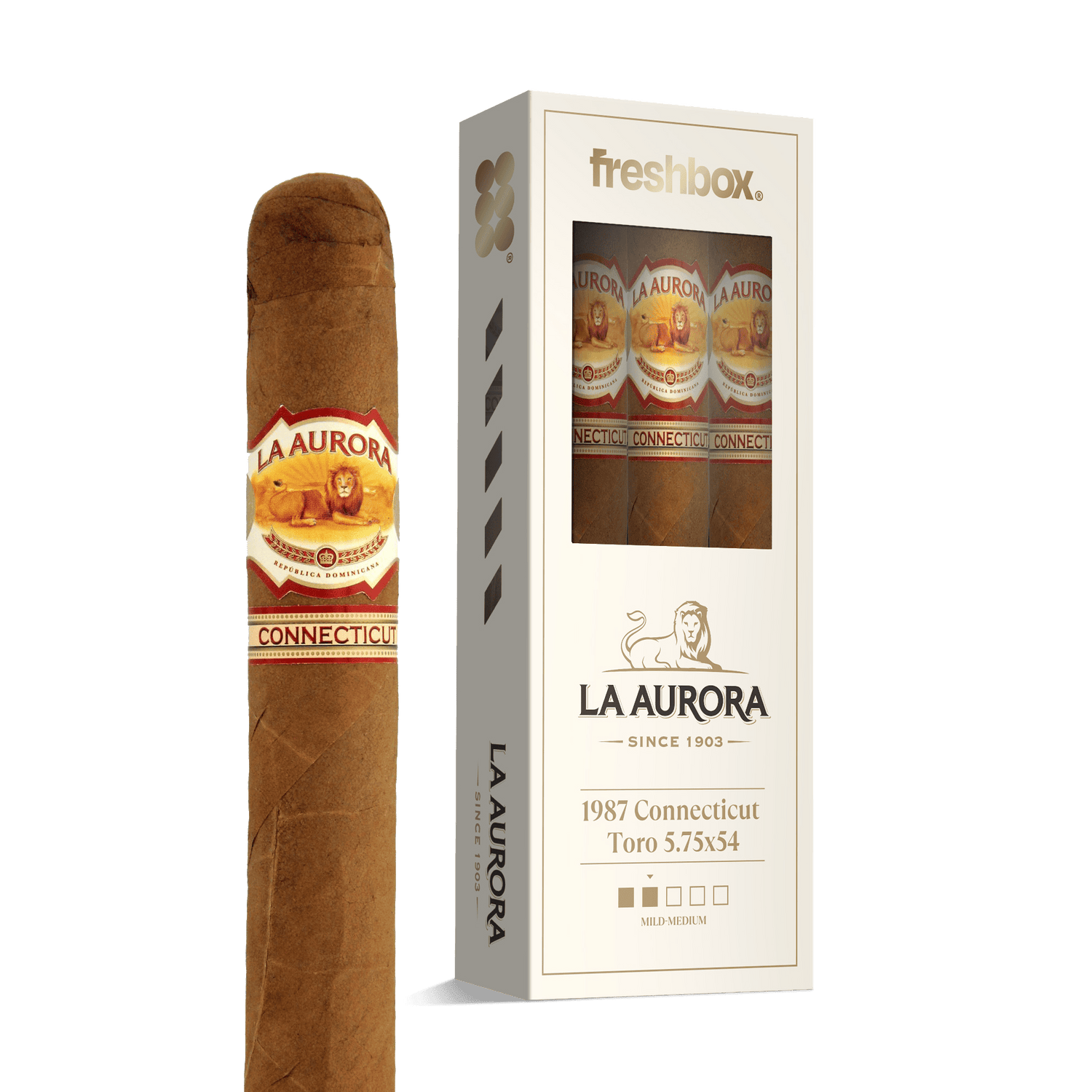 La Aurora 1987 Connecticut Toro 5.75x54 FreshBox | 3-Pack
