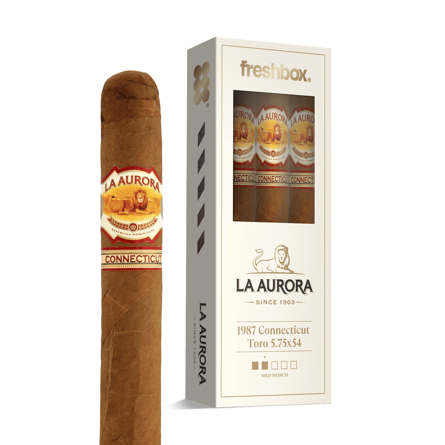 La Aurora 1987 Connecticut Toro 5.75x54 FreshBox | 3-Pack