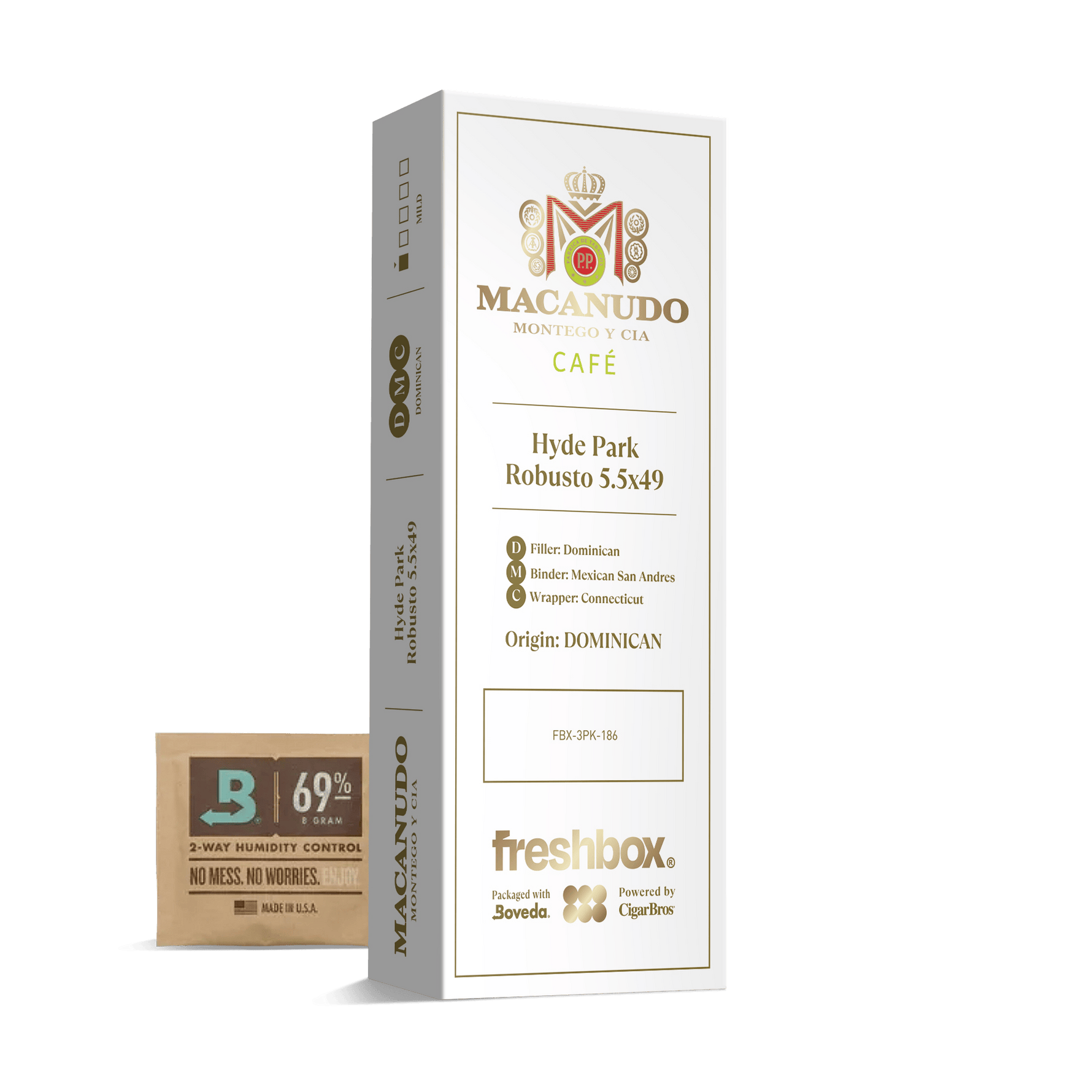 Macanudo Hyde Park 5.5x49 FreshBox | 3-Pack