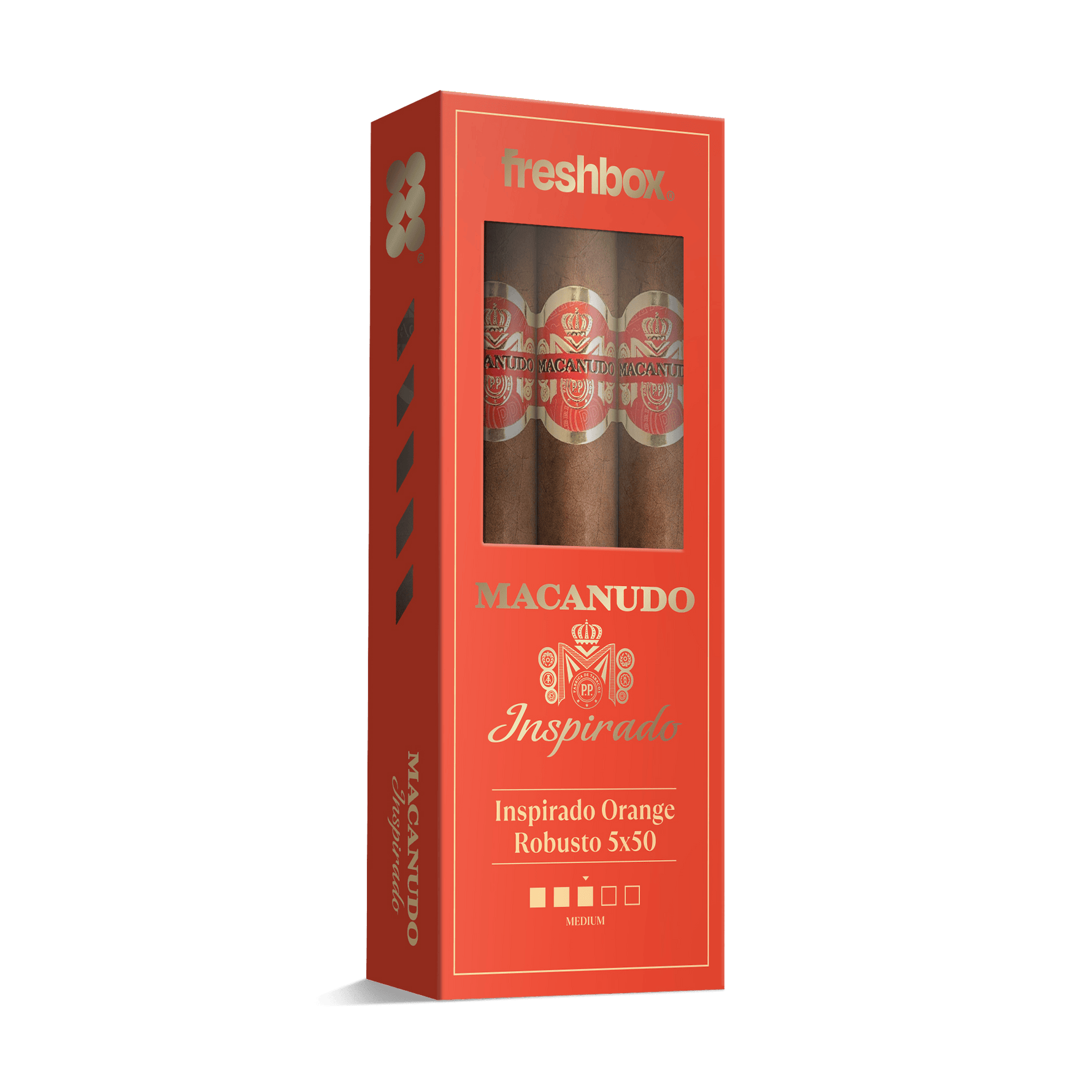 Macanudo Inspirado Orange Robusto 5x50 FreshBox | 3-Pack