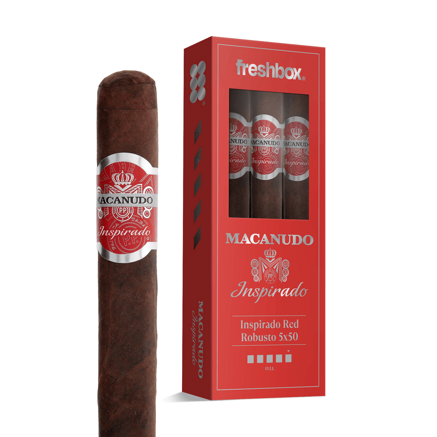 Macanudo Inspirado Red Robusto 5x50 FreshBox | 3-Pack