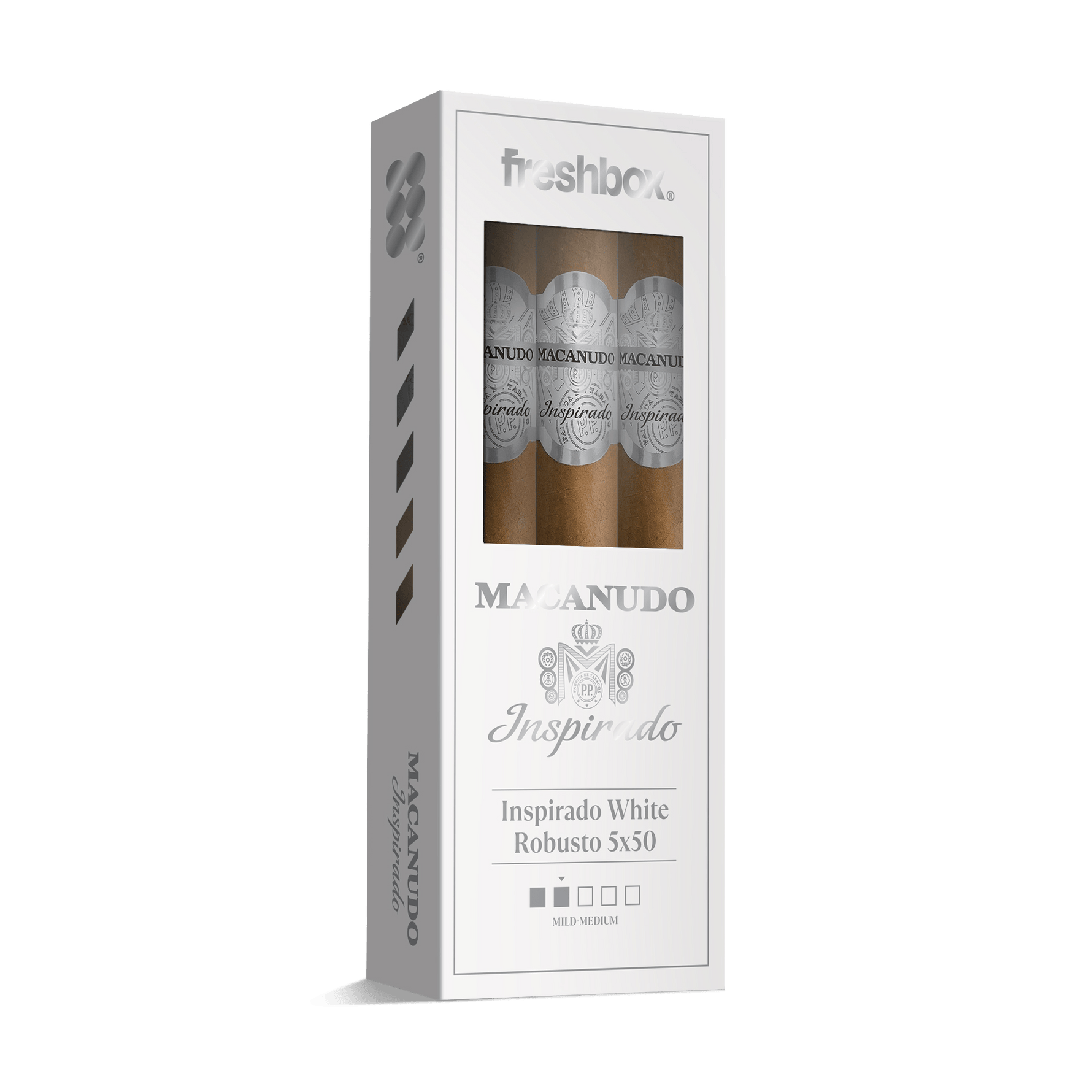 Macanudo Inspirado White Robusto 5x50 FreshBox | 3-Pack