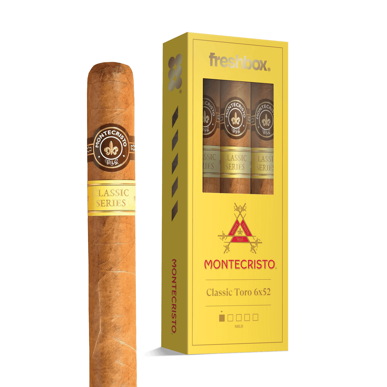 Monte Cristo Classic Toro 6x52 FreshBox | 3-Pack
