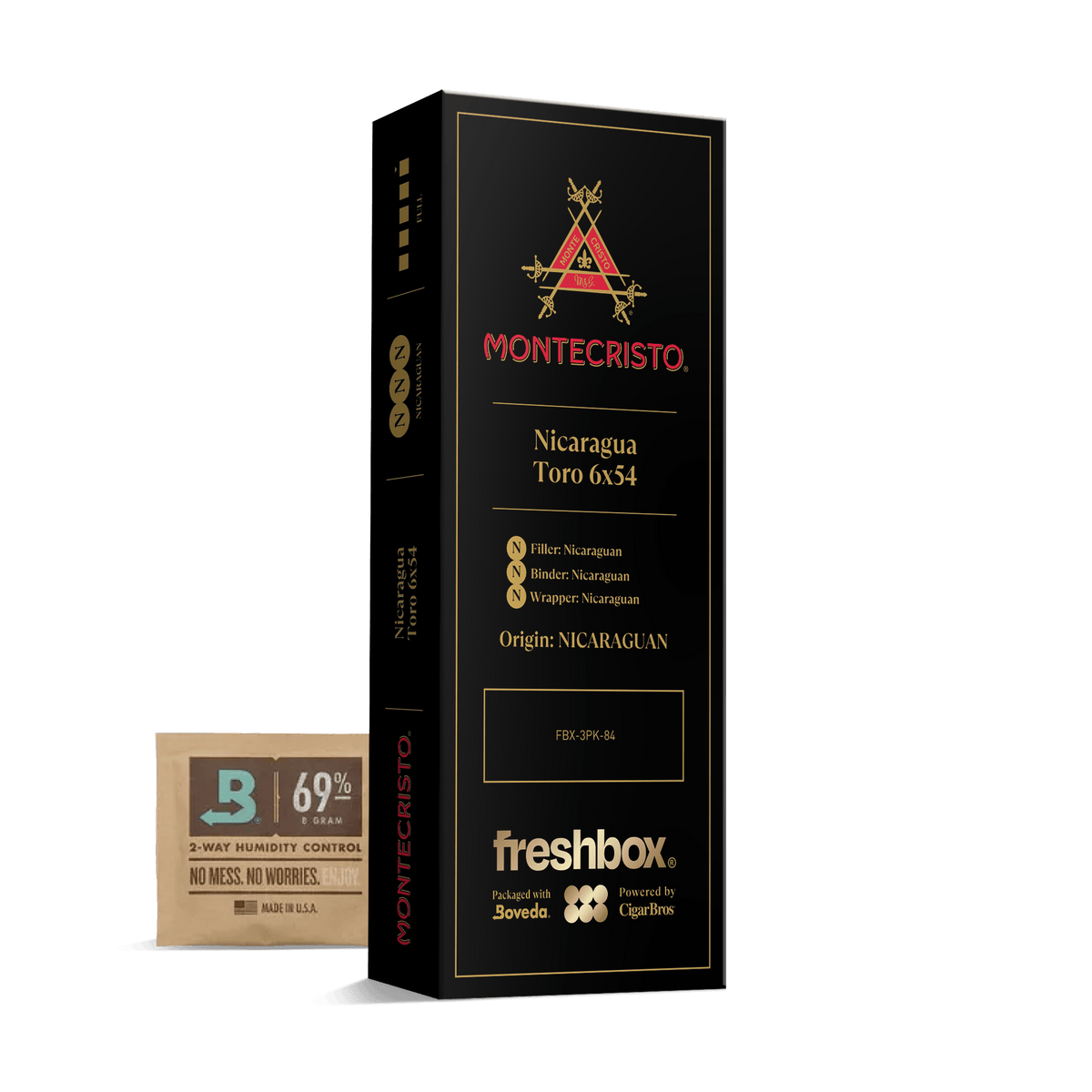 Monte Cristo Nicauraga Toro 6x54 FreshBox | 3-Pack