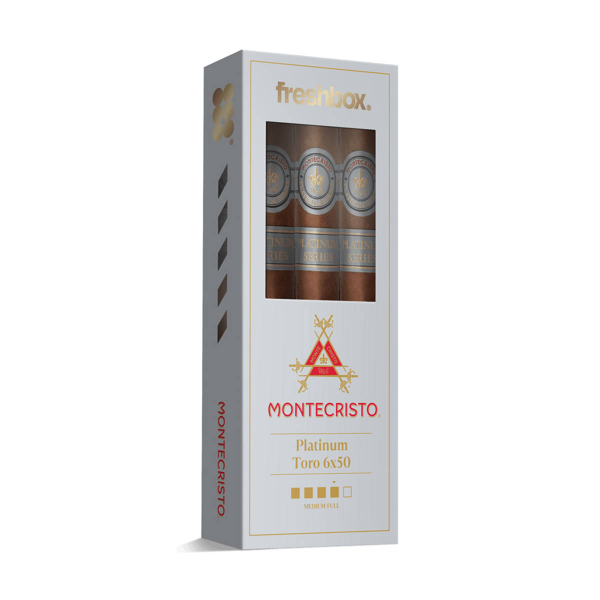 Monte Cristo Platinum Toro 6x50 FreshBox | 3-Pack