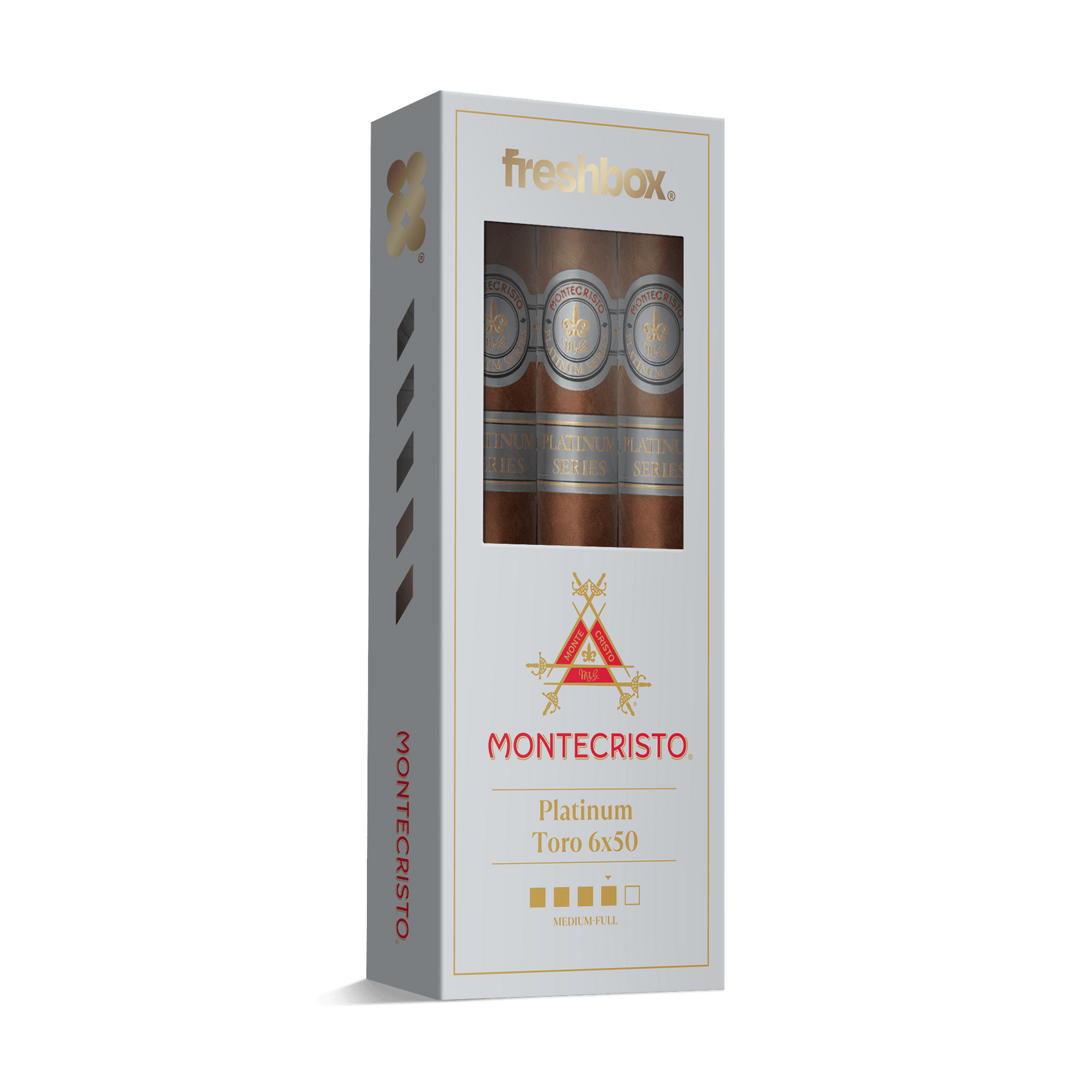 Monte Cristo Platinum Toro 6x50 FreshBox | 3-Pack