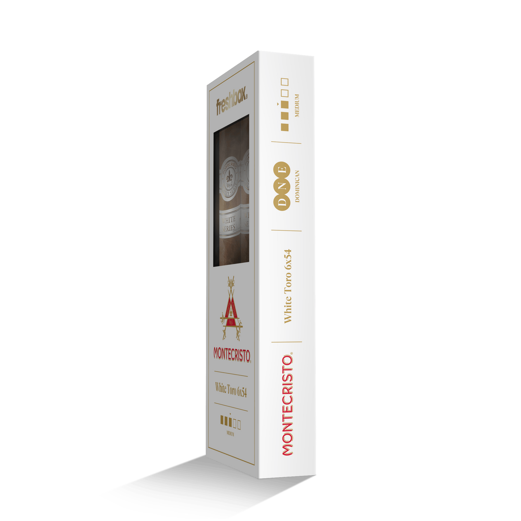 Monte Cristo White Toro 6x54 FreshBox | 3-Pack