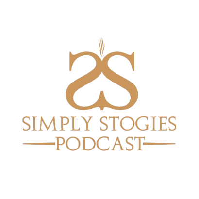 Logo of Simply Stogies Podcast with a stylized 'SS' design on a green background