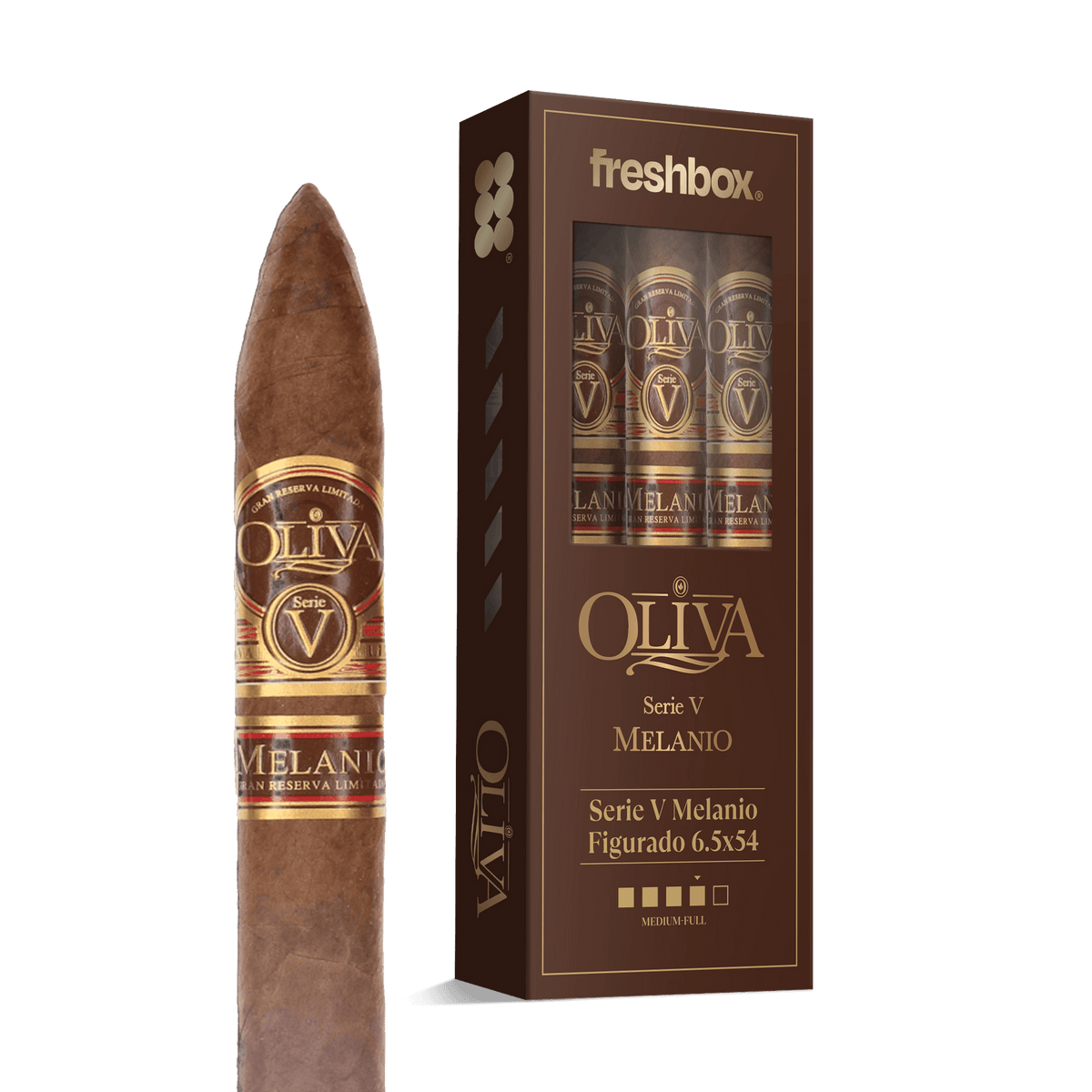 Oliva Serie V Melanio Figurado 6.5x54 FreshBox | 3-Pack