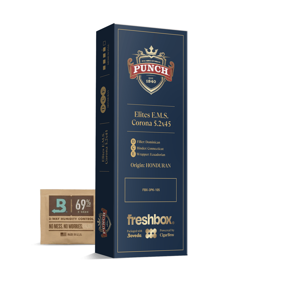 Punch Elites E.M.S. 5.2x45 FreshBox | Cigar 3-Pack