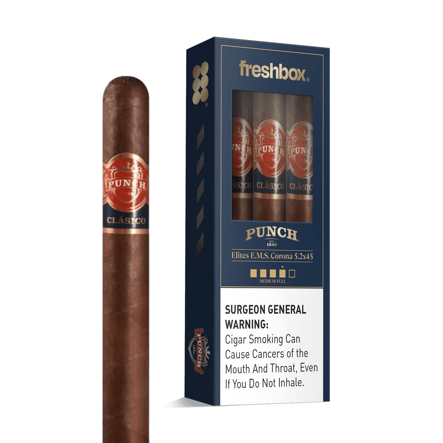 Punch Elites E.M.S. 5.2x45 FreshBox | Cigar 3-Pack