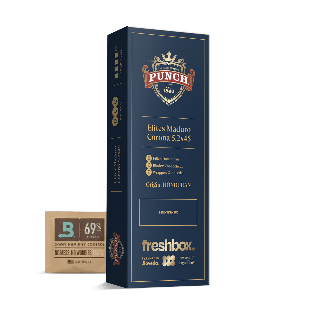 Punch Elites Maduro 5.2x45 FreshBox | Cigar 3-Pack