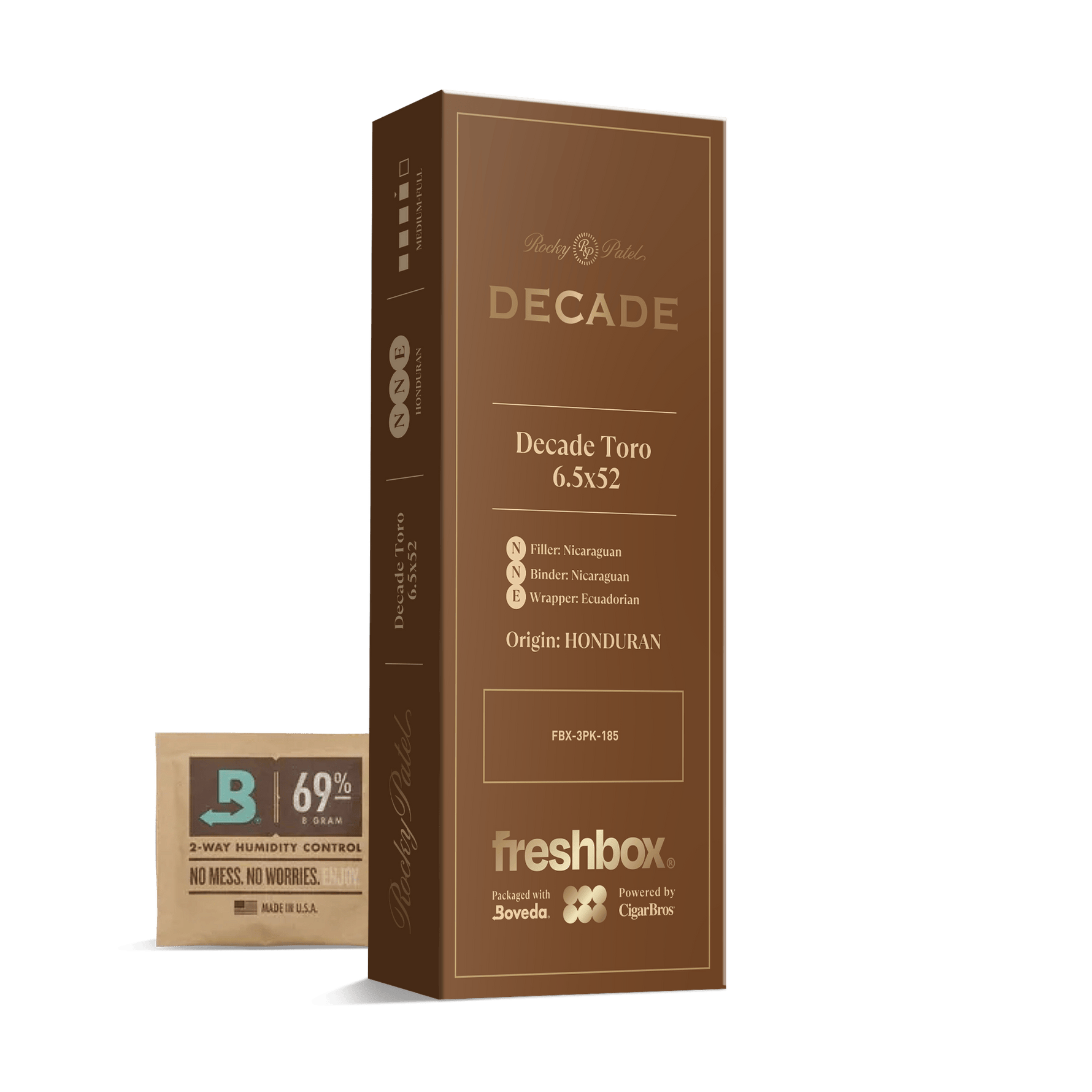 Rocky Patel Decade Toro 6.5x52 FreshBox | 3-Pack