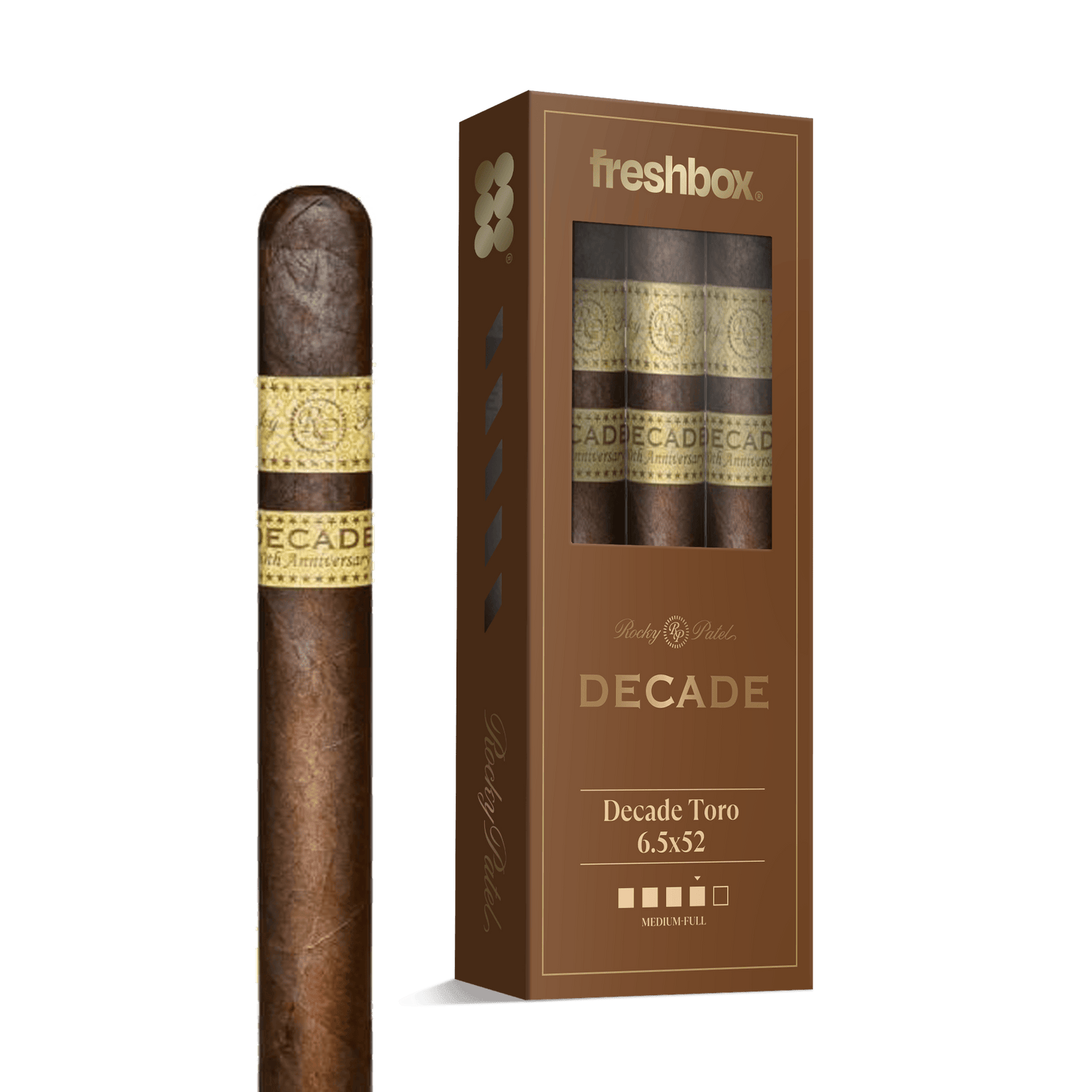 Rocky Patel Decade Toro 6.5x52 FreshBox | 3-Pack