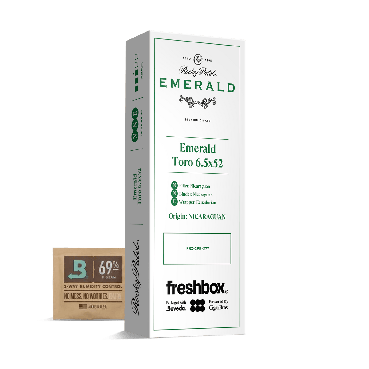 Rocky Patel Emerald Toro 6.5x52 FreshBox | 3-Pack
