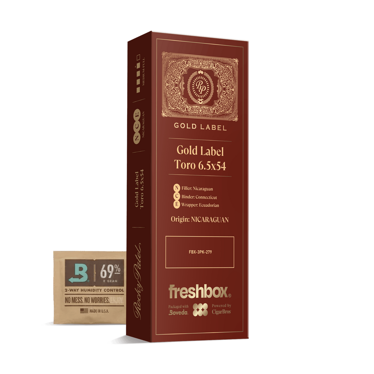 Rocky Patel Gold Label Toro 6.5x54 FreshBox | 3-Pack