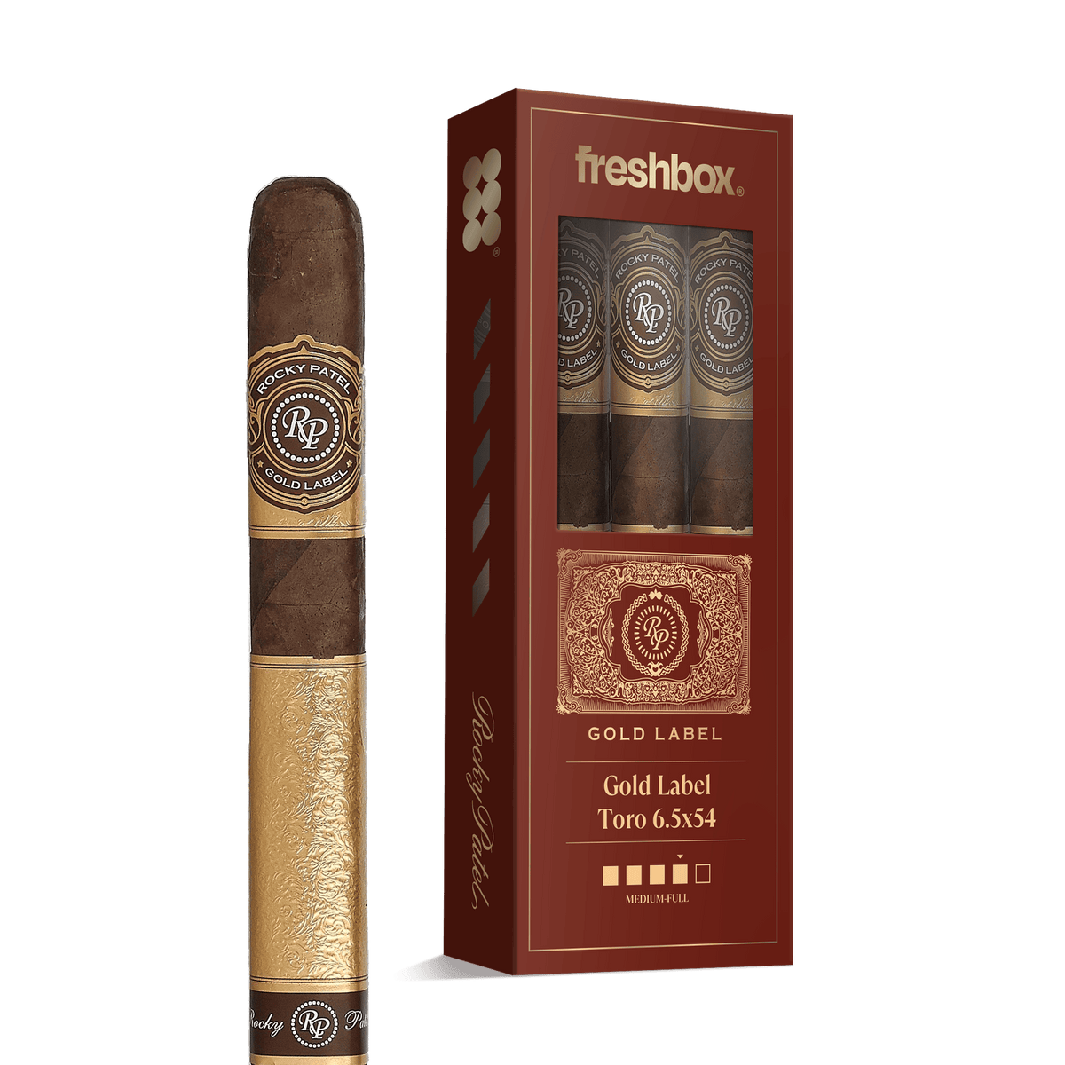Rocky Patel Gold Label Toro 6.5x54 FreshBox | 3-Pack