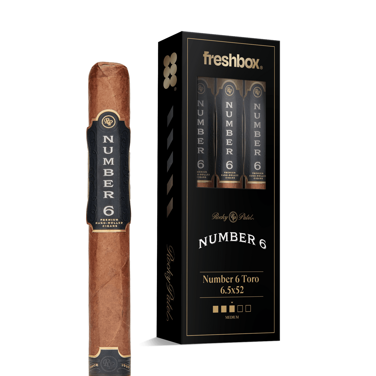 Rocky Patel Number 6 Toro 6.5x52 FreshBox | 3-Pack