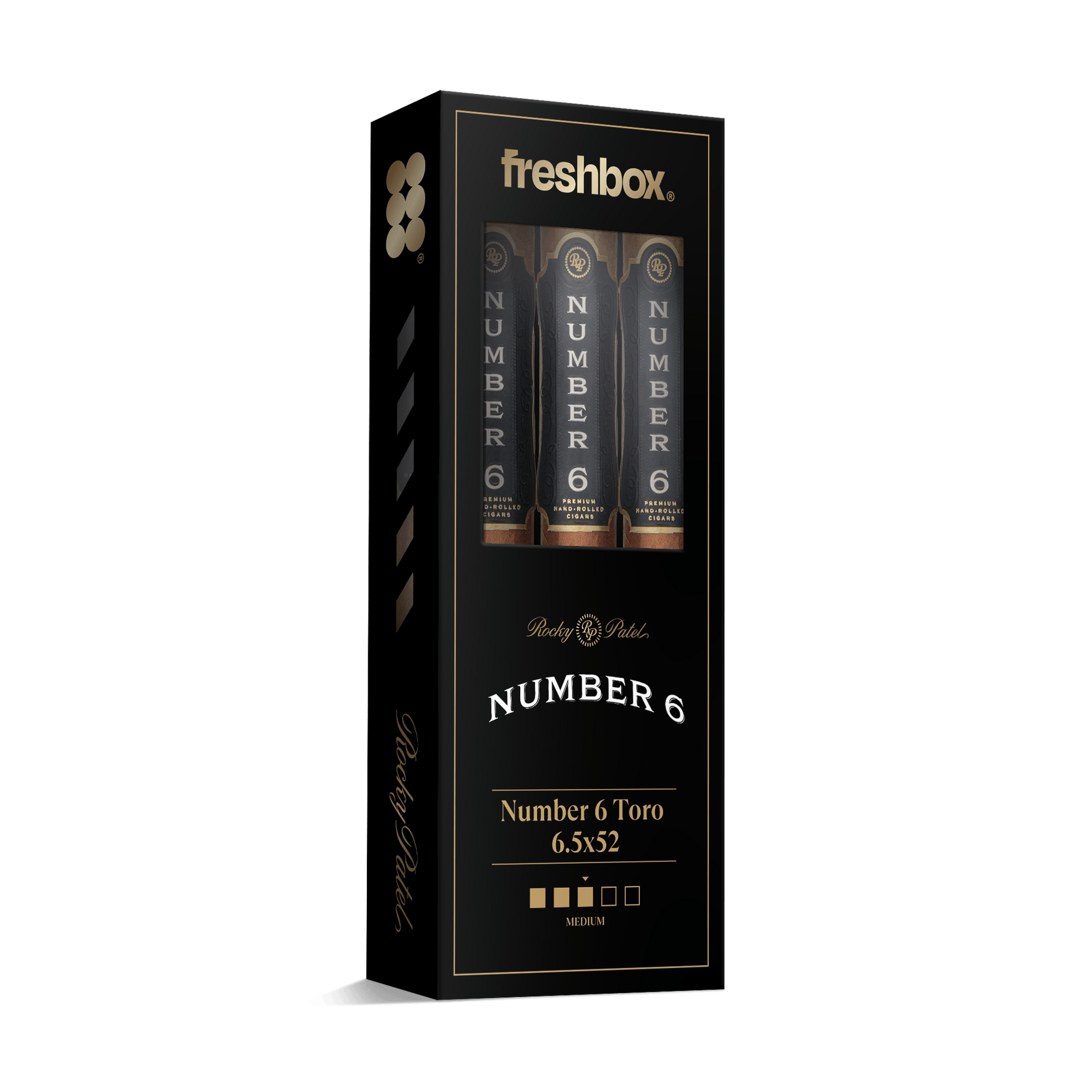Rocky Patel Number 6 Toro 6.5x52 FreshBox | 3-Pack