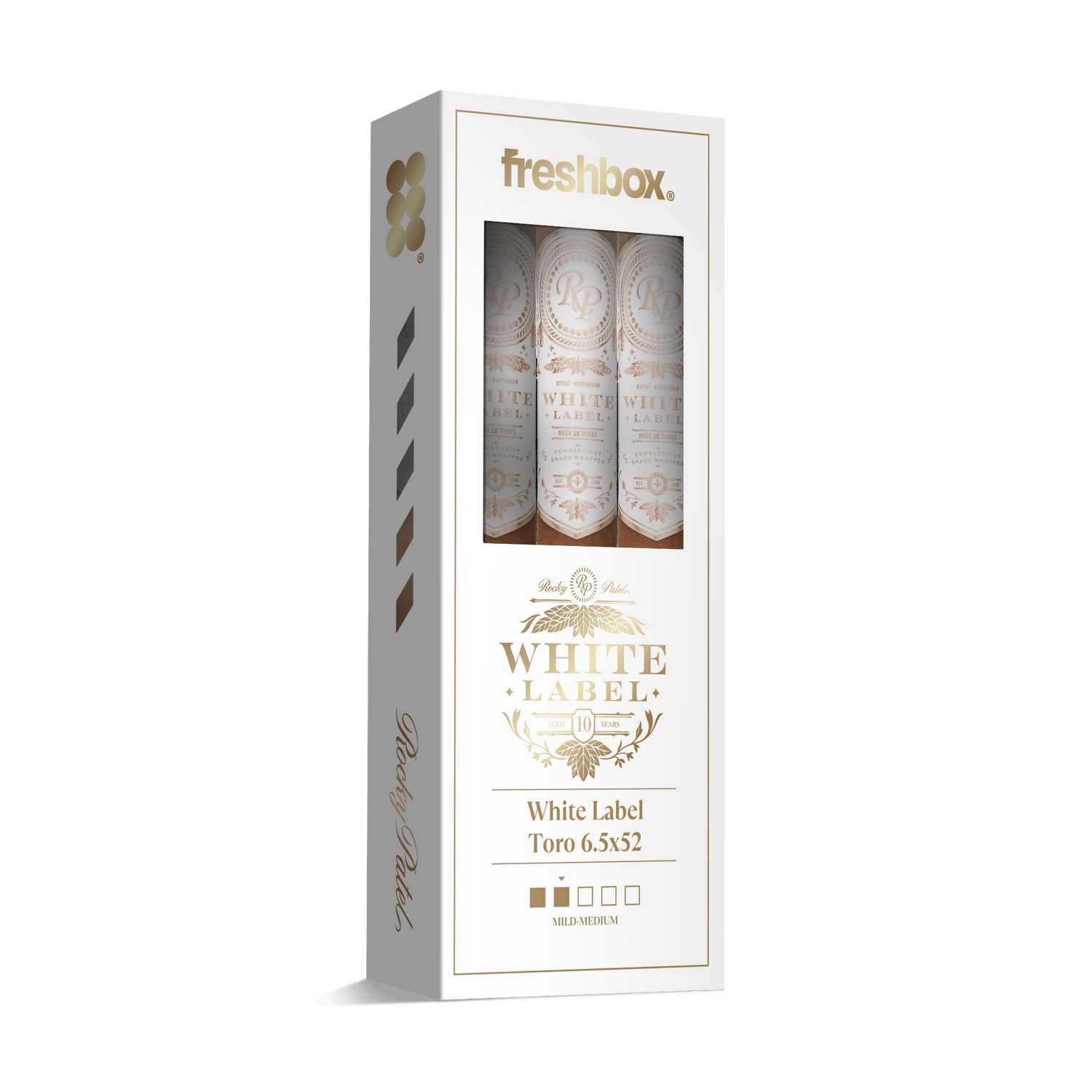 Rocky Patel White Label Toro 6.5x52 FreshBox | 3-Pack