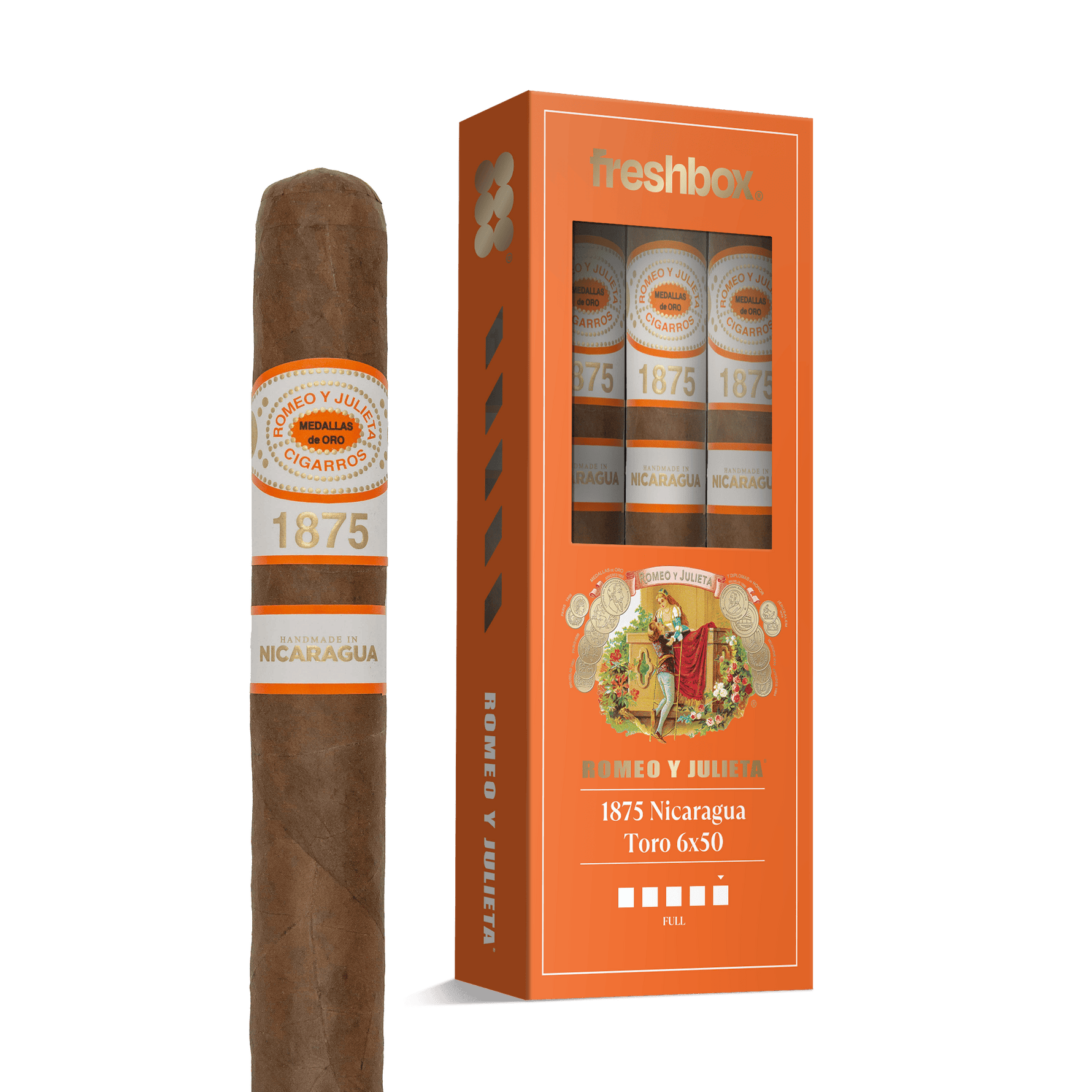 Romeo Y Julieta 1875 Nicauraga Toro 6x50 FreshBox | 3-Pack