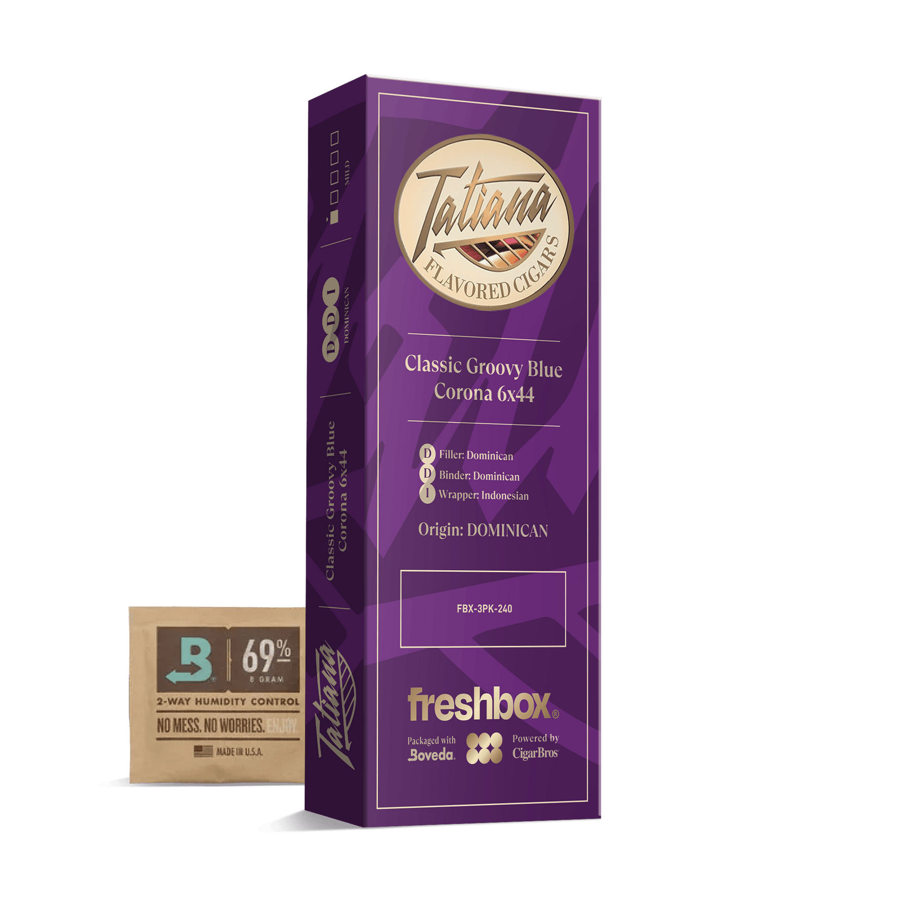 Tatiana Classic Groovy Blue Corona 6x44 FreshBox | 3-Pack