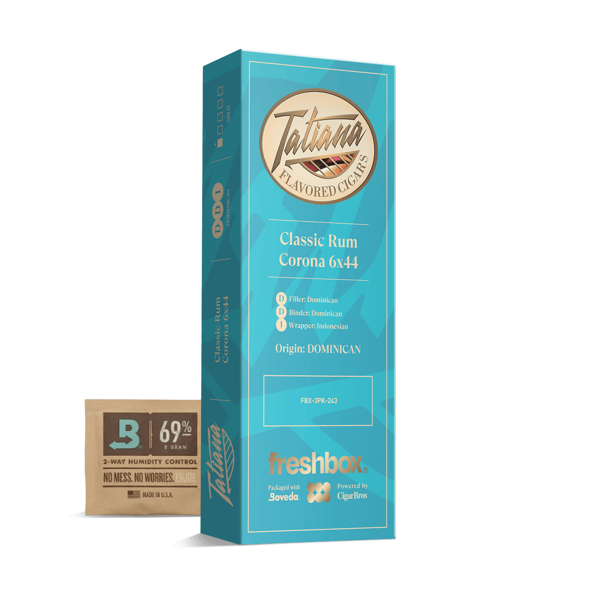 Tatiana Classic Rum Corona 6x44 FreshBox | 3-Pack