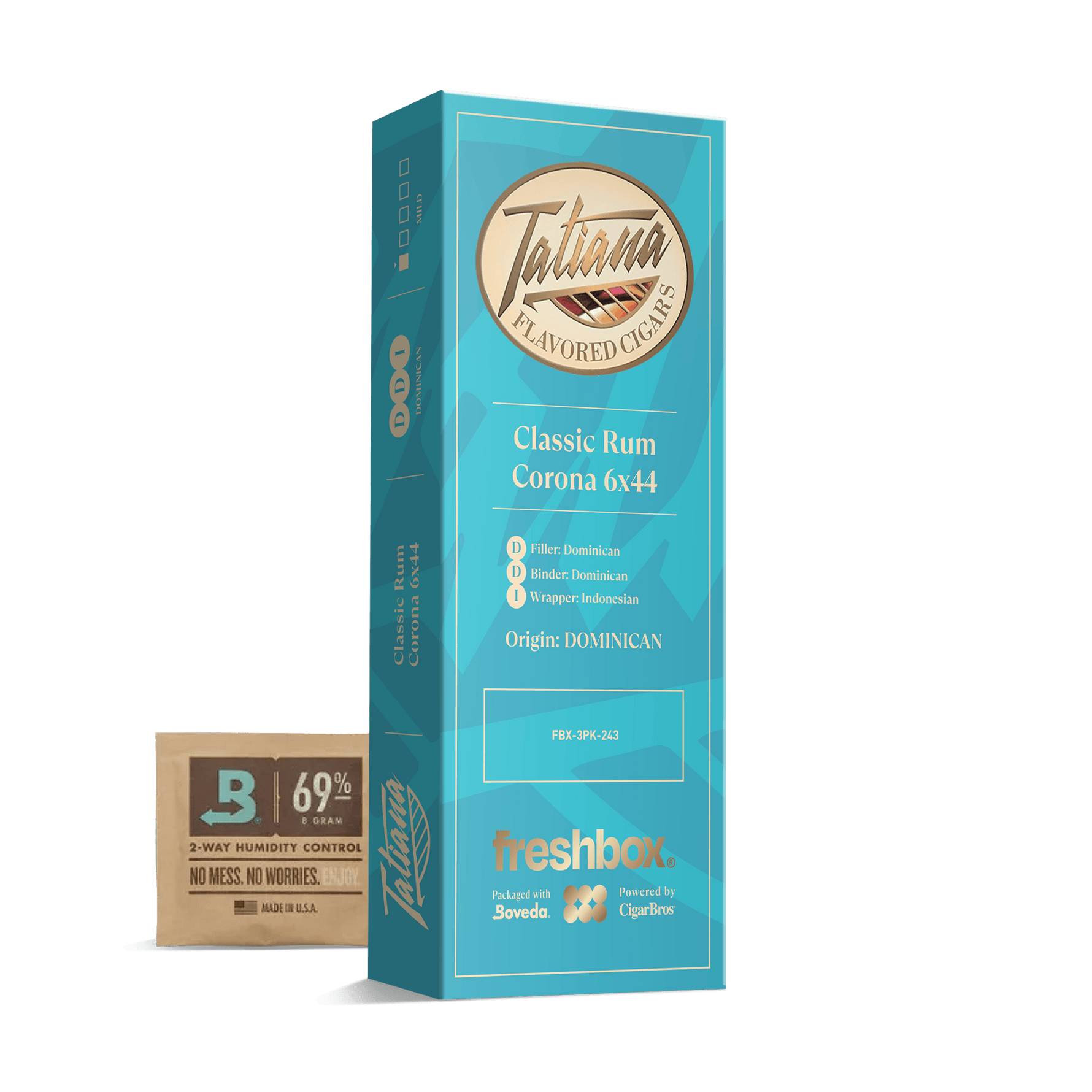Tatiana Classic Rum Corona 6x44 FreshBox | 3-Pack